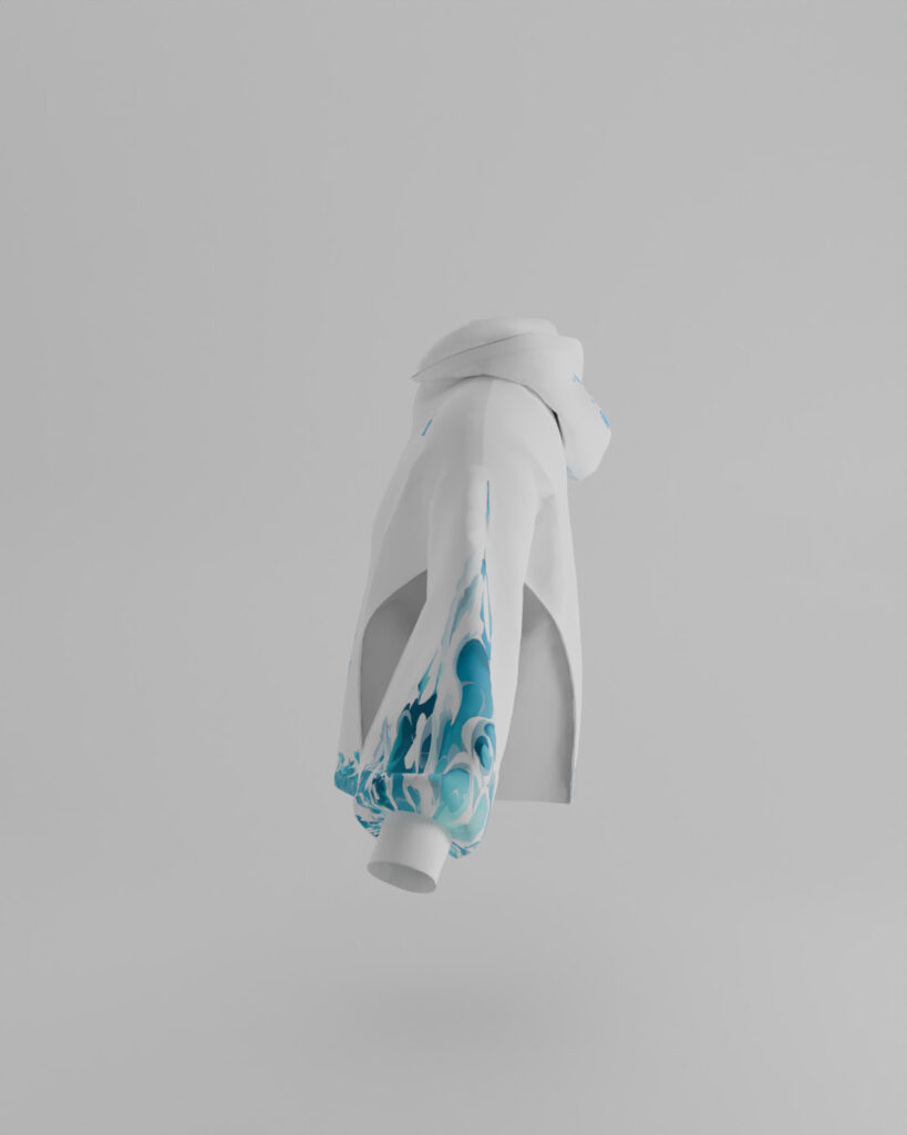 First Breath Ocean Crop Hoodie