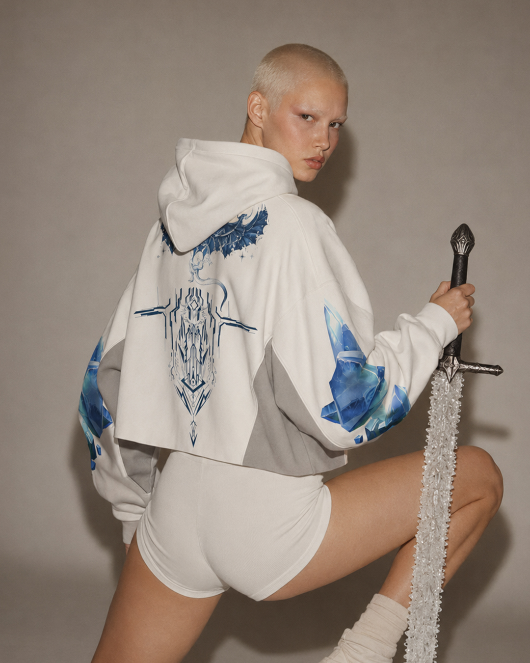 First Breath Ice Crop Hoodie