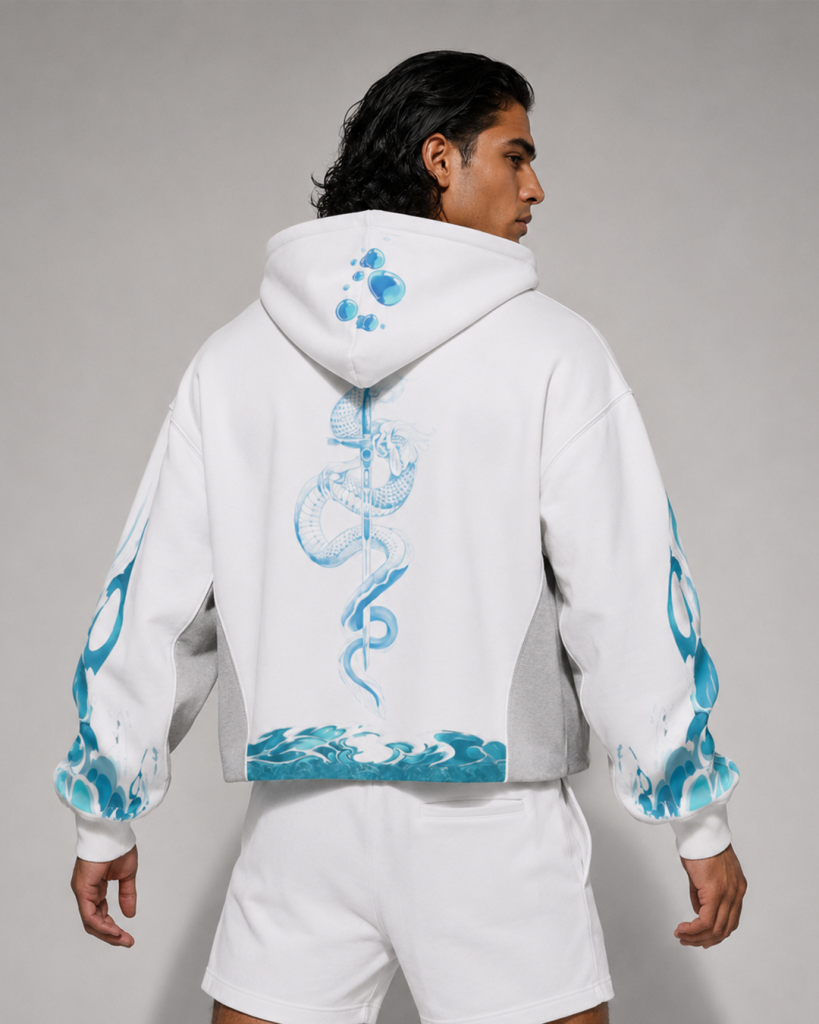 First Breath Ocean Crop Hoodie