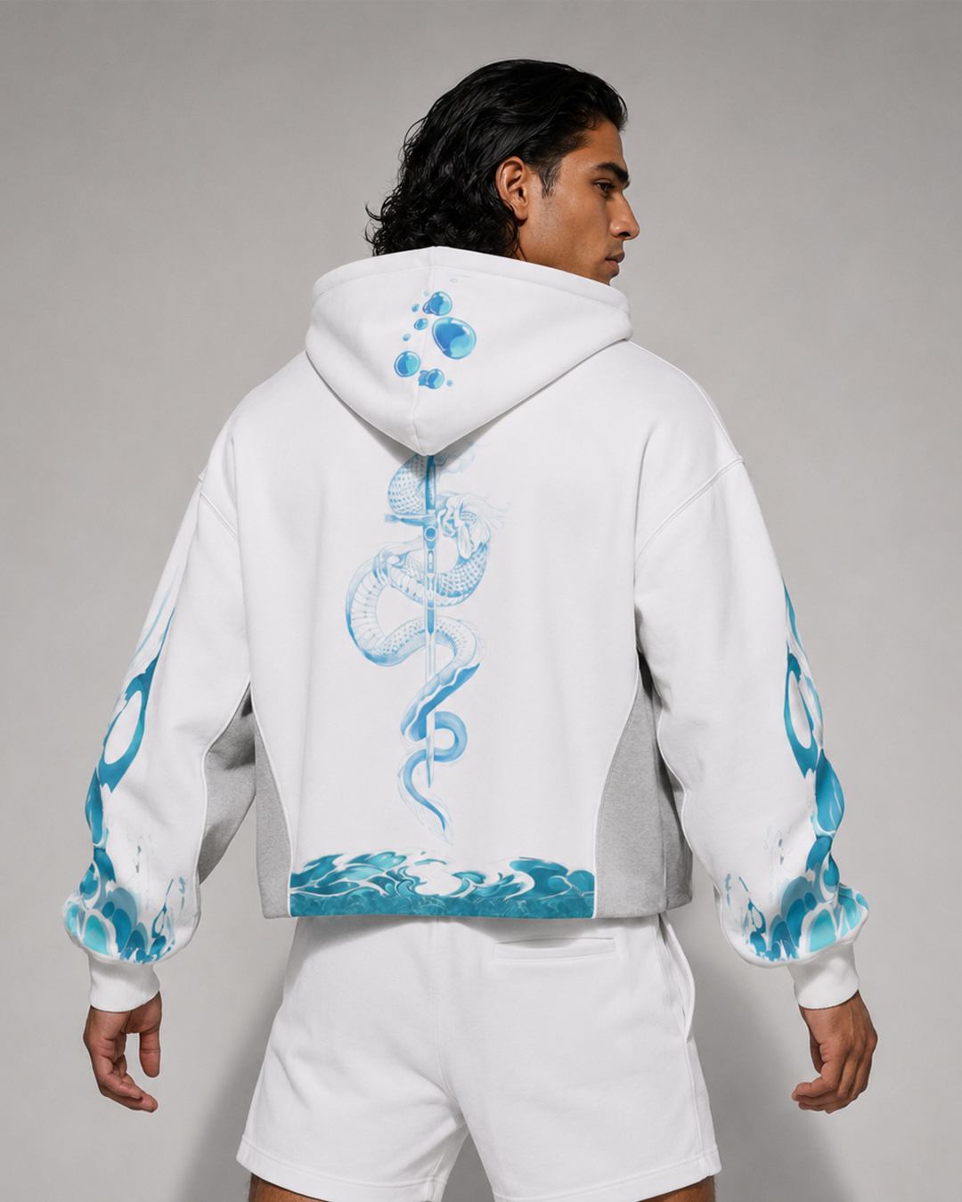 First Breath Ocean Crop Hoodie