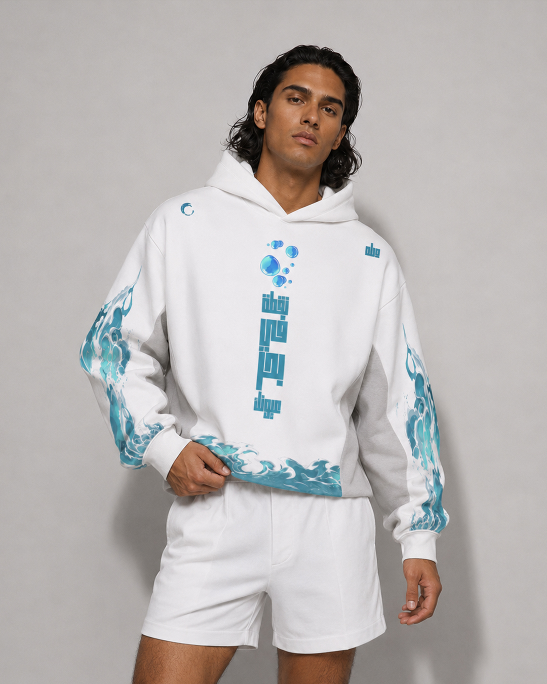 First Breath Ocean Crop Hoodie