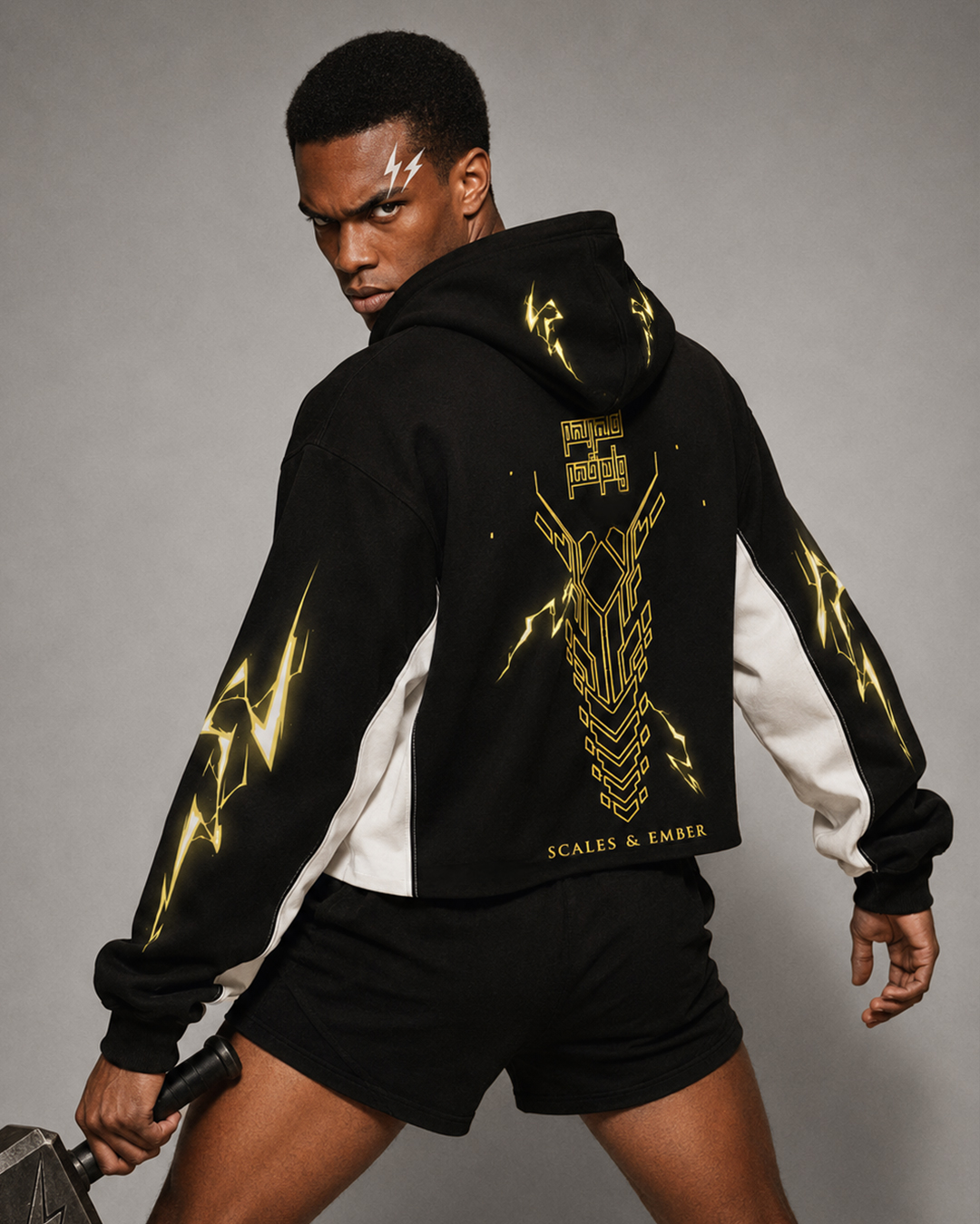 First Breath Thunder Crop Hoodie